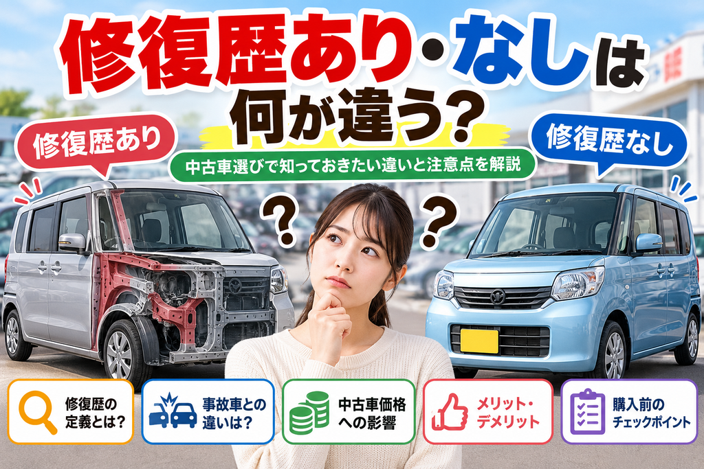 修復歴あり・なしは何が違う?中古車選びで知っておきたい違いと注意点を解説