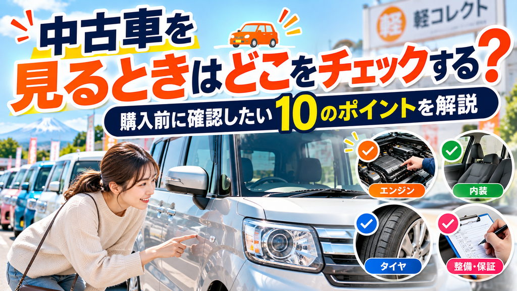 中古車を見るときはどこをチェックする?購入前に確認したい10のポイントを解説